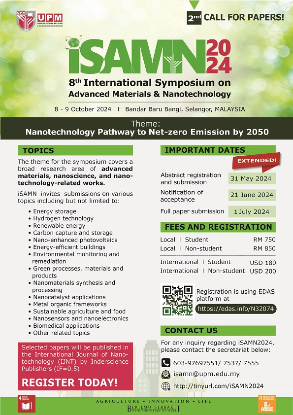 8th International Symposium on Advanced Materials and Nanotechnology